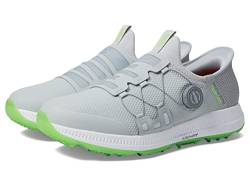 Skechers Men's Go Elite 5 Slip in Twist Fit Waterproof Golf Shoe Boa Sneaker, Gray/Lime Spikeless, 46 EU von Skechers