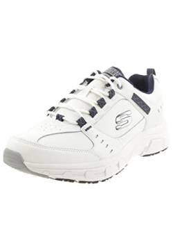 Skechers Men's Oak Canyon-Redwick Trainers, White (White Leather/Synthetic/Textile/Navy Trim Wnv), 8 UK (42 EU) von Skechers