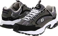 Skechers Sport Herren Stamina Nuovo Cutback Schnürschuh, Charcoal/schwarz, 41.5 EU von Skechers