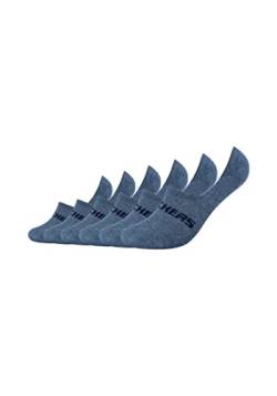 Skechers Unisex Füßlinge Mesh Ventilation 6er Pack 35/38 denim melange von Skechers