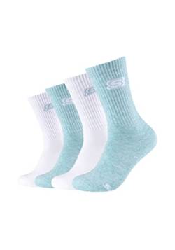 Skechers Unisex Tennissocken Cushioned 4er Pack 39/42 pastel turquoise melange von Skechers