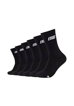 Skechers Unisex Tennissocken Cushioned 6er Pack 35/38 black von Skechers