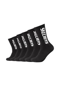 Skechers Unisex Tennissocken Cushioned 6er Pack 39/42 black von Skechers