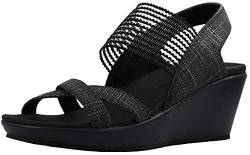 Skechers Women's Beverlee High Tea Black/Black Wedge Sandal 8 M US von Skechers