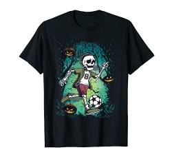 Halloween Skelett Fußballkostüm Junge Fußball Spieler Nummer 8 T-Shirt von Skeleton Halloween Men Boys RM