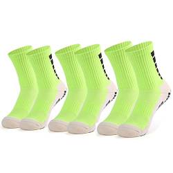 Skexiod Fußballsocken Herren Damen 3 Paar SportSocken Stoppersocken Elastische Atmungsaktiv Sneaker Socken für Fußball,Tennis,Yoga,Basketball,Wandern,Marathons,OutdoorSport von Skexiod