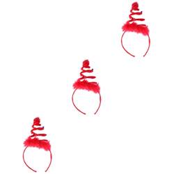 3 Stück Haargummis für Damenhaar Cintillos De Para Mujer, Hut, Haardekoration, Weihnachtsparty, Haardekoration, Urlaub, Haarschmuck, Geschenk, Stirnband, Weihnachtsmütze, Miss Green, Geschenk (Redx 3 von SkiNfd
