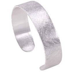 massiver Armreif Silber Goldschmiedearbeit aus Deutschland 15 mm breit (Sterling Silber 925) Damen Herren Armband Armspange Reif von Skielka Designschmuck