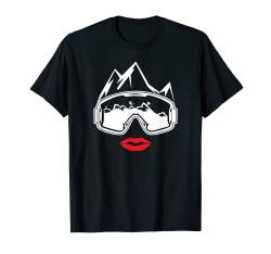 Gesicht Skier Skifahren Gadgets als Skifahrer T-Shirt von Skifahrer Geschenk und Skifahren Zubehör