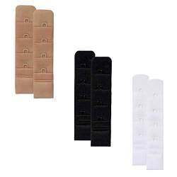 Skin Wrap Accessories BH Verlängerung 2er-Set BH Verschluss Erweiterung Bra Extender BH Verschluss Verlängerung 1er, 2er oder 3er Haken in Schwarz Weiß Haut von Skin Wrap