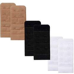 Skin Wrap Accessories BH Verlängerung 2er-Set BH Verschluss Erweiterung Bra Extender BH Verschluss Verlängerung 1er, 2er oder 3er Haken in Schwarz Weiß Haut von Skin Wrap