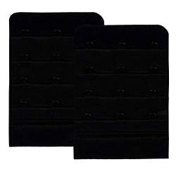 Skin Wrap Accessories BH Verlängerung 2er-Set BH Verschluss Erweiterung Bra Extender BH Verschluss Verlängerung 1er, 2er oder 3er Haken in Schwarz Weiß Haut von Skin Wrap