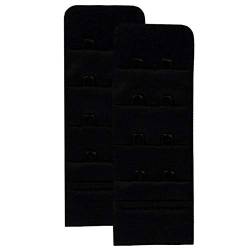 Skin Wrap Accessories BH Verlängerung 2er-Set BH Verschluss Erweiterung Bra Extender BH Verschluss Verlängerung 1er, 2er oder 3er Haken in Schwarz Weiß Haut von Skin Wrap