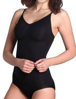 Skin Wrap Shapewear Damen - Unterhemd Bauchweg Hemd Body Shaper Damen Shaping Unterwäsche Damen Top - leicht & formend in Schwarz Größe L von Skin Wrap