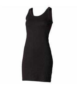 Skinnifit Damen Extra Lang Stretch Tank Top, Schwarz , M von Skinni Fit