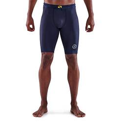 Skins Herren Halbstrumpfhose Kompressionshose, Marineblau, XL von Skins