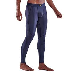 Skins Herren Serie-3 Performance Kompressions-Lange Strumpfhose Kompressionshose, Marineblau, X-Groß von Skins