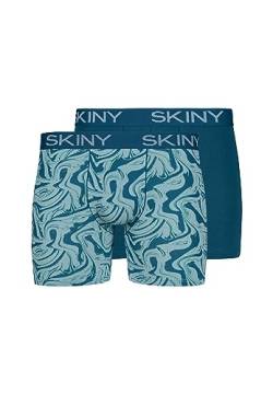 SKINY Herren Cotton Multipack 080222 Retroshorts, Aquamarine Swirl Selection, L (2er Pack) von Skiny