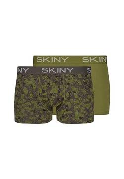 SKINY Herren Cotton Multipack 086487 Retroshorts, Bayleaf Check Selection, S (2er Pack) von Skiny