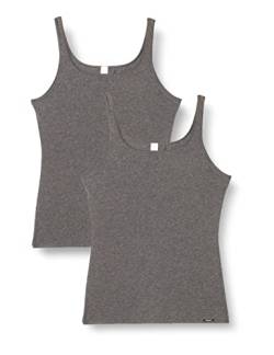 Skiny Damen Advantage Cotton Tank Top 2er Pack Unterhemd, Grau (Anthra Melange 9599), 40 von Skiny