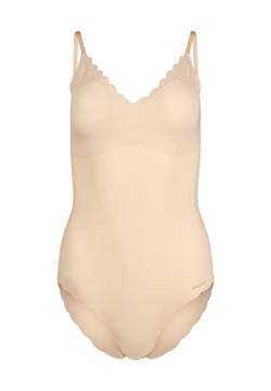 Skiny Damen Body - Unterwäsche, Spaghettiträger, Spitze, V-Ausschnitt, einfarbig Beige 42 von Skiny