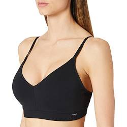 Skiny Damen Cotton Essentials BH mit voller Abdeckung, Schwarz, 38 EU von Skiny