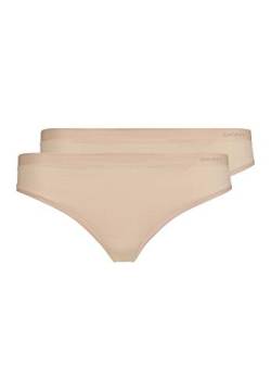 Skiny Damen Pure Nudity 2er Pack String, Beige (Beige 2409), (Herstellergröße: One Size) von Skiny