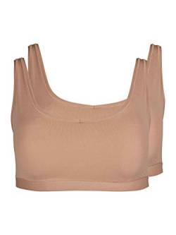 Skiny Damen Top 2er Pack Pure Nudity Bustier, Braun (Bronze 3297), One (Herstellergröße:ONE Size) von Skiny