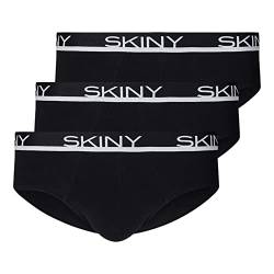 Skiny Herren Multipack Selection Brasil 3er Pack Slip, Schwarz (Black 7665), Small (Herstellergröße: S) von Skiny