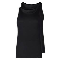 Skiny Herren Shirt Collection Tank Top 2er Pack Unterhemd, Schwarz (Black 7665), Small (Herstellergröße: S) von Skiny