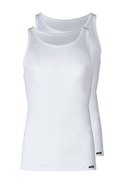 Skiny Herren Shirt Collection Tank Top 2er Pack Unterhemd, Weiß (White 0500), Medium (Herstellergröße: M) von Skiny