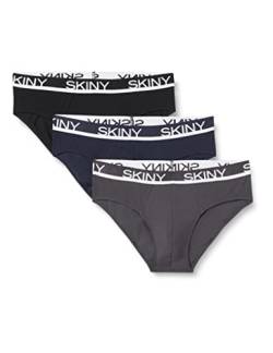 Skiny Herren Skiny Brasil voor heren, verpakking van 3 stuks, katoen, multipack Slip, Greyblueblack Selection, XL EU von Skiny
