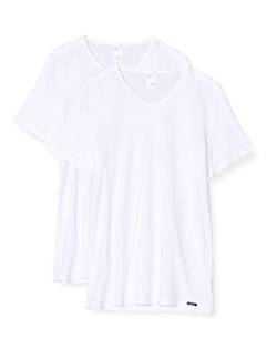 Skiny Herren Skiny Herren V-shirt Kurzarm 2er Pack Shirt Multipack Unterhemd, Weiß, XXL EU von Skiny