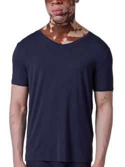 Skiny Herren V-Shirt Kurzarm Unterwäsche, Crown Blue, L von Skiny