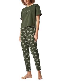 Skiny women's pyjama long Night In Skiny 01 , Rosin Green , 38 von Skiny