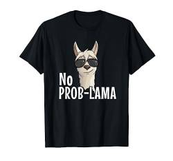 Alpaka mit Sonnenbrille No Prob-Lama Hipster Lama T-Shirt von SkizzenMonsters Schicke Lama Shirts