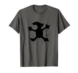 Cartoon Tapir Silhouette ausgerissenes Schabracken-Tapir T-Shirt von SkizzenMonsters Trendy Tapir Shirts