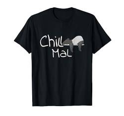 Chill Mal Tapir | Lässig schlafendes Schabrackentapir T-Shirt von SkizzenMonsters Trendy Tapir Shirts