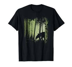 Lässige Tapir Silhouette in Dämmerung | Zwielicht Wald T-Shirt von SkizzenMonsters Trendy Tapir Shirts