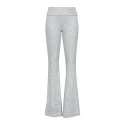 Schlaghose Damen Low Waist - Yogahose Baumwolle Bootcut Yagahosen Elastische Taille Stretchhose Einfarbig Elegante Jogginghose Lang Sport Trainingshose Freizeithose Mit Taschen von SkotO