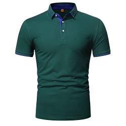 Skrsila Herren Poloshirt Kurzarm T-Shirt Slim Fit Einfarbig Klassisch Polohemd von Skrsila