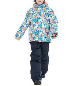 Skrsila Kinder Skianzug 2 Teilig Jungen Mädchen Schneeanzug Outdoor Warm Skifahren Bekleidung Skijacke + Skihose von Skrsila