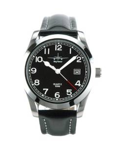 SkyTimer Herren Uhr Analog Quarz mit Leder Armband 507305005 von SkyTimer