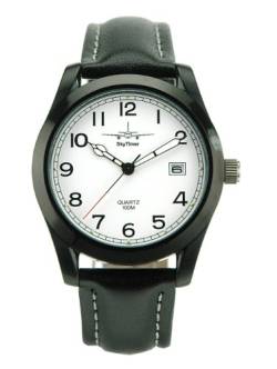 SkyTimer Herren Uhr Analog Quarz mit Leder Armband 507305007 von SkyTimer