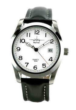 SkyTimer Herren Uhr Quarz mit Leder Armband 507305004 von SkyTimer