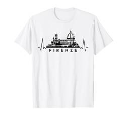 Herzschlag Skyline Italien Firenze-Florenz T-Shirt von Skyline-City-Vacation-Travel Accessory Gift Shirt