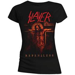 Slayer Damen Repentless Crucifix T-Shirt, Schwarz, M von Slayer