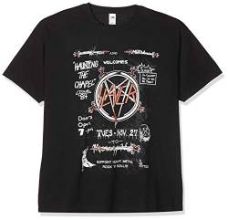 Slayer Herren Haunting 84 Flier T-Shirt, Schwarz (Black Black), Large von Slayer