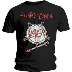 Slayer Herren Haunting The Chapel T-Shirt, Schwarz (Black Black), Medium von Slayer