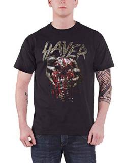 Slayer Herren Totenkopf Clench T-Shirt, Schwarz, XXL von Slayer